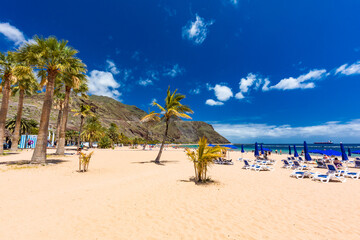 Playa de Las Teresitas beach, Tenerife, Spain, Canary Islands