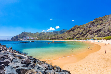 Playa de Las Teresitas beach, Tenerife, Spain, Canary Islands