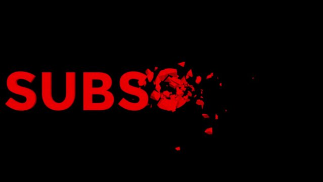 Youtube Subscribe Button. The button is made of bricks. Particle animation. Amazing 3D animation.
