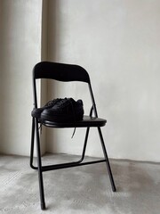 black and white chair