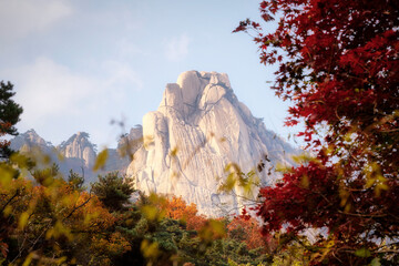 Dobongsan Mountain north of Seoul, South Korea, taken in November 2021