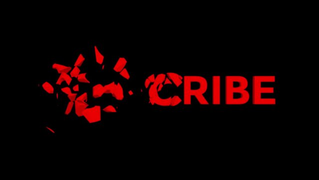 Youtube Subscribe Button. The button is made of bricks. Particle animation. Amazing 3D animation.

