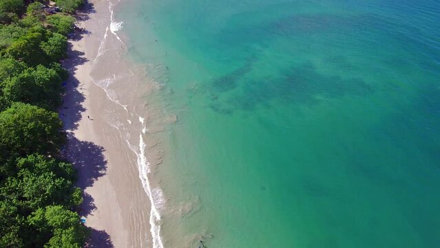 aerial drone Conchal beach Paradise in Costa Rica. Exotic Travel Destination