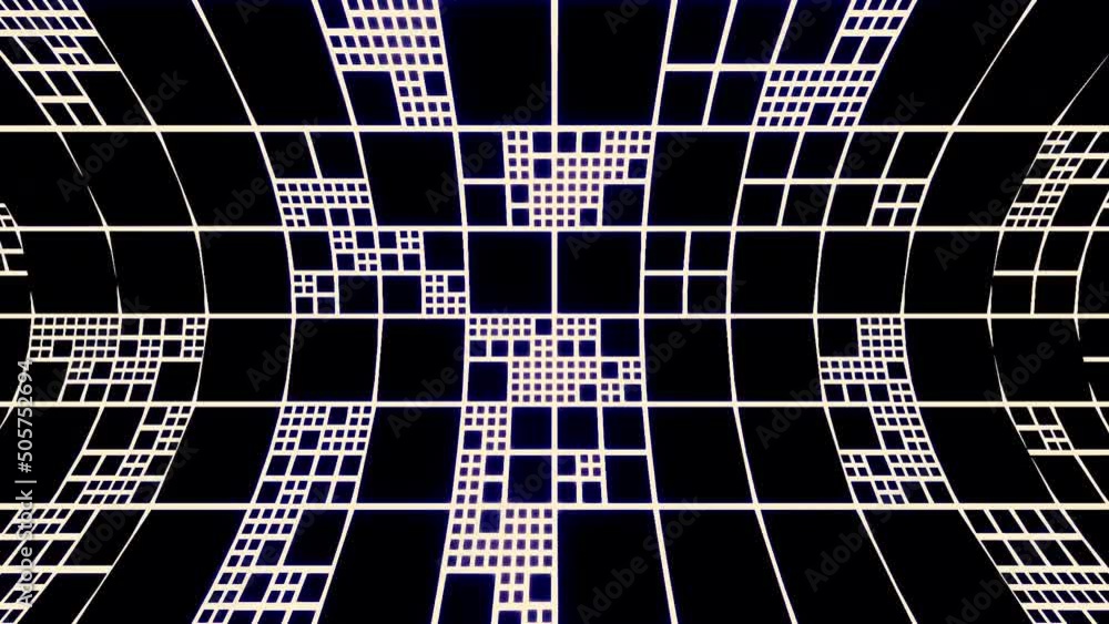 Poster bending and transforming digital world, computer processing visualization. design. concept of scient