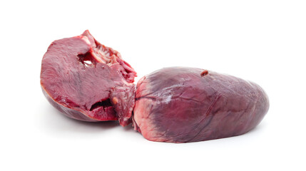 Pork cut heart product.