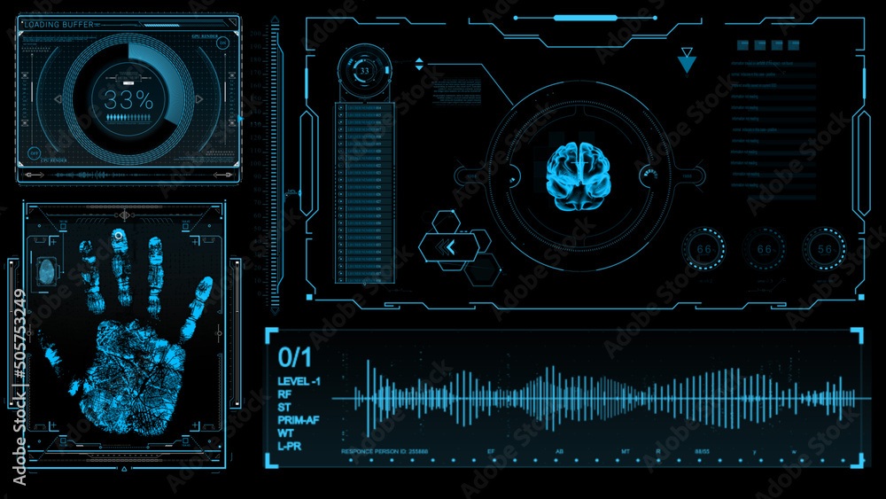 Poster abstract smart intelligent ui hud interface screen future concept background
