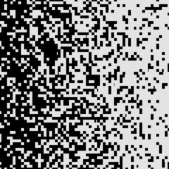 White and black halftone background pixel art.