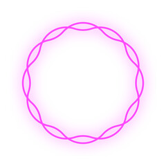 neon light round frame
