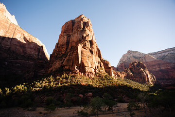 Morning Light on Angel's Landing and the Organ in Zion National Park, Utah