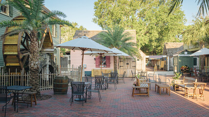St Augustine, Florida  historic downtown outdoor cafes and shopping