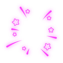colorful glowing star element
