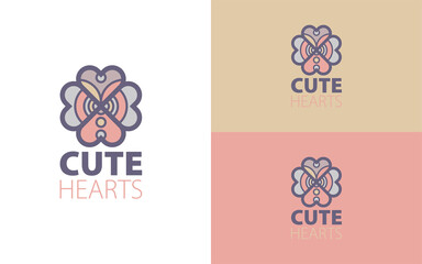 Cute hearts logo.