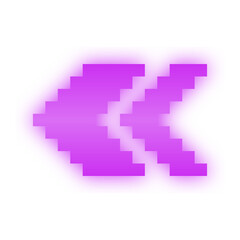 neon pixel arrow
