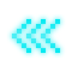 neon pixel arrow
