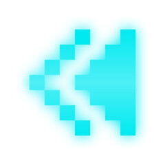 neon pixel arrow
