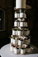 wedding cake with candle