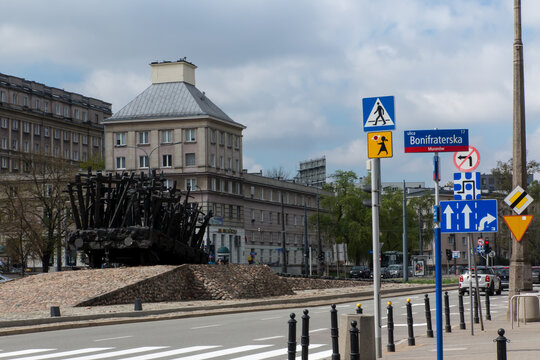 Monument to the Fallen and Murdered in the East - a monument by Maksymilian Biskupski located at the intersection of Muranowska and General Władysław Andersa Streets in Warsaw, Poland