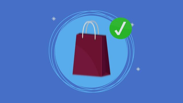 commercial red shopping bag animation