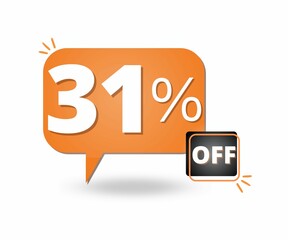 31% off with discount balloon orange 3D design 
