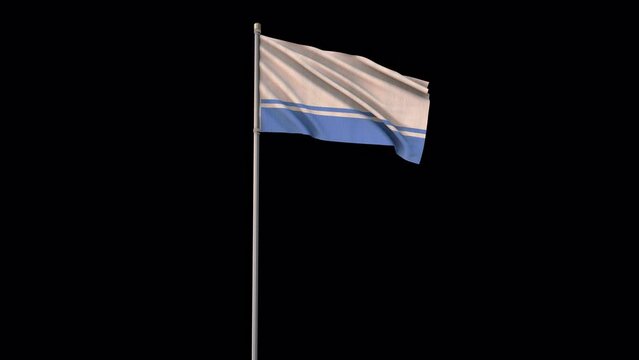Altai Republic flag, 4k video background is transparent