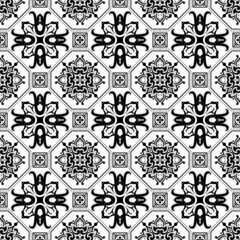 Seamless tiles background. Mosaic pattern for ceramic in dutch, portuguese, spanish, italian style. - 505782272