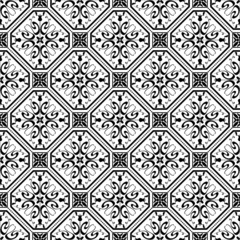 Seamless tiles background. Mosaic pattern for ceramic in dutch, portuguese, spanish, italian style. - 505782275