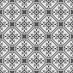 Stof per meter Seamless tiles background. Mosaic pattern for ceramic in dutch, portuguese, spanish, italian style. © jolie_nuage