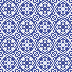 Seamless tiles background. Mosaic pattern for ceramic in dutch, portuguese, spanish, italian style. - 505782278