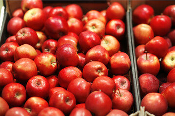 buying apples at the market