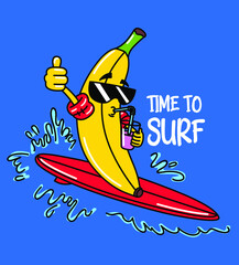 drawing banana surf sunglasses