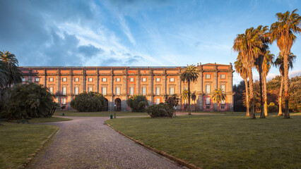 View of the Royal Palace of Capodimonte, Naples, Italy. The palace hosts the National Museum of...