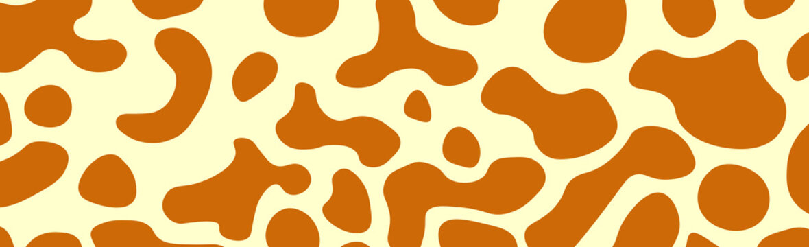 Panoramic Texture Of The Fur Skin African Giraffe - Vector