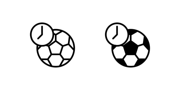 ball game time limit vector icon or ball game time icon