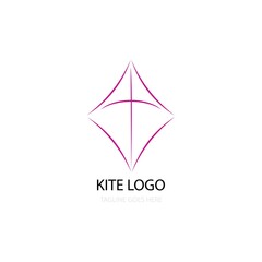 Kite icon logo free vector