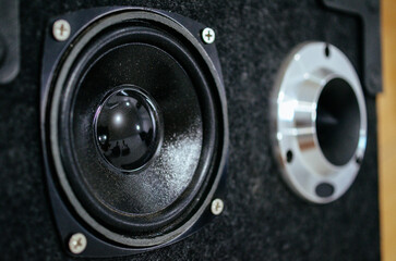 close up of vintage speaker