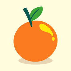 Hand drawn orange fresh fruit, tropical fruit, healthy diet fruit, vector design illustrations.