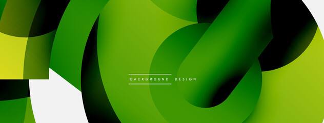 Round shapes circles and other geometric forms. Vector illustration for wallpaper banner background card or landing page