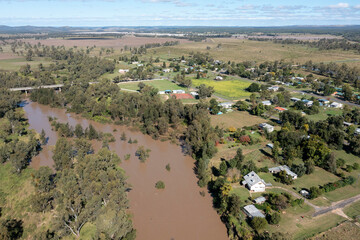 The New South Wales  town of  Yetman on the  Macintyre river, Australia.