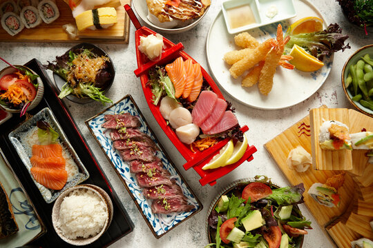 Various kinds of Japanese cuisine