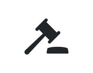 Hammer icon vector. Trial hammer icon symbol
