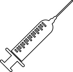 Injection syringe icon isolated on white background.eps