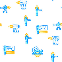 Tools For Building Vector Seamless Pattern Color Line Illustration
