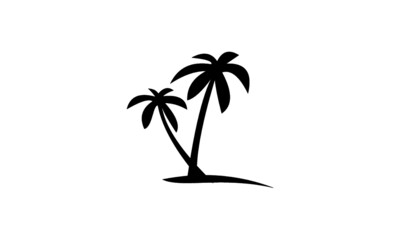 palm tree silhouette - obrazy, fototapety, plakaty