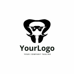 Illustration Simple Character Elephant , Logo design for Gaming