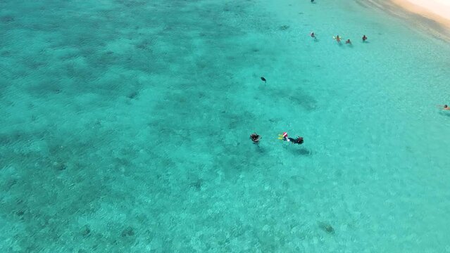  Cas Abou Beach Curacao on the caribbean island of Curacao, Playa Cas Abou in Curacao Caribbean tropical white beach with blue ocean