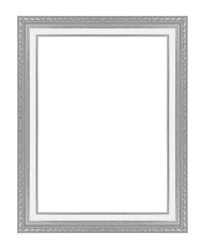 The antique gray frame isolate on white background
