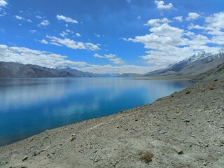 View of Ladakh and Pangong Tso - obrazy, fototapety, plakaty
