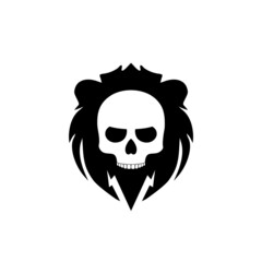 Human skull icon. Skull skeleton icon isolated on white background