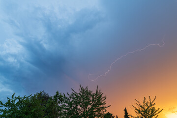 lightning in the sky