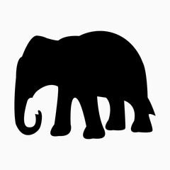 Black image elephant design vector Illustration isolated on white background